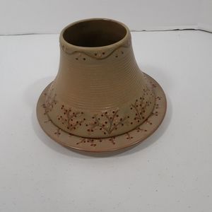 Yankee Candle Stoneberry Large Shape Jar Topper and Plate Set